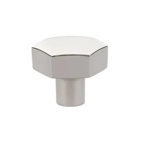 1-1/2" Mod Hex Cabinet Knob Bright Nickel Finish 1-1/2" Mod Hex Cabinet Knob Bright Nickel Finish
