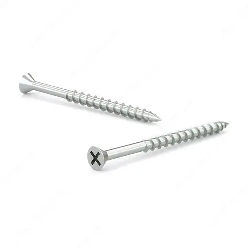 Zinc-Plated Wood Screw, Flat Head, Phillips Drive, Coarse Thread, Regular Wood Point - pack of 5000 Zinc-Plated Wood Screw, Flat Head, Phillips Drive, Coarse Thread, Regular Wood Point - pack of 5000