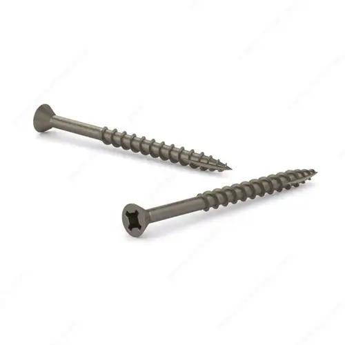 Black Phosphate Wood Screw, Flat Head With Nibs, Quadrex Drive, Coarse Thread, Type 17 Point - pack of 9000 Black Phosphate Wood Screw, Flat Head With Nibs, Quadrex Drive, Coarse Thread, Type 17 Point - pack of 9000