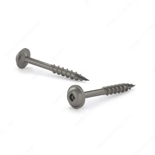 Plain Wood Screw, Pan Washer Head, Square Drive, Extra Coarse Thread, Type 17 Point - pack of 8000 Plain Wood Screw, Pan Washer Head, Square Drive, Extra Coarse Thread, Type 17 Point - pack of 8000