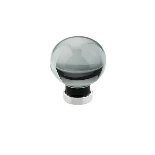 1-1/4" Bristol Smoke Crystal Cabinet Knob Satin Nickel Finish 1-1/4" Bristol Smoke Crystal Cabinet Knob Satin Nickel Finish