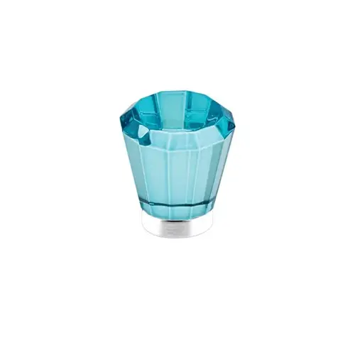 1-1/4" Brookmont Cyan Crystal Cabinet Knob Bright Chrome Finish 1-1/4" Brookmont Cyan Crystal Cabinet Knob Bright Chrome Finish