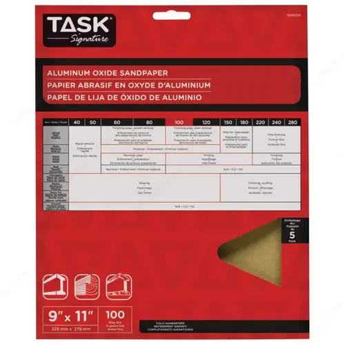 Task Signature Aluminum Oxide Sandpaper Task Signature Aluminum Oxide Sandpaper