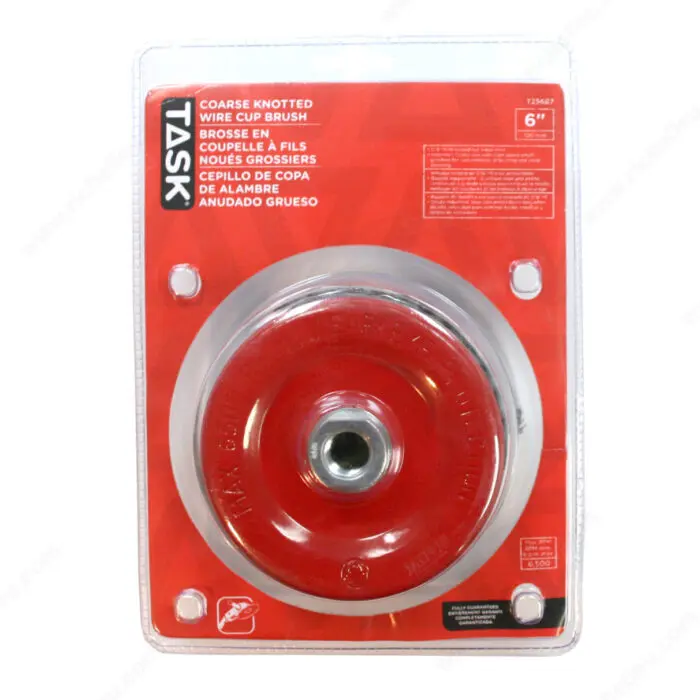 Task Tools Steel Industrial Knotted Cup for Angle Grinders T25687