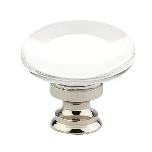 Providence 1-3/8" Crystal Cabinet Knob Satin Nickel Finish Providence 1-3/8" Crystal Cabinet Knob Satin Nickel Finish