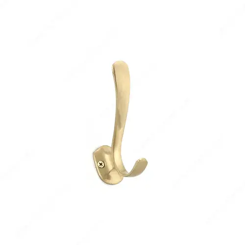 Modern Metal Hook - 6210 Satin Brass Modern Metal Hook - 6210 Satin Brass