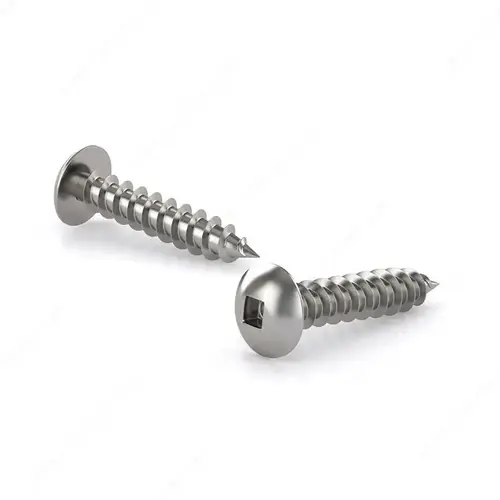 Stainless Steel Metal Screw, Truss Head, Square Drive, Self-Tapping Thread, Type A Point - pack of 6000 Stainless Steel Metal Screw, Truss Head, Square Drive, Self-Tapping Thread, Type A Point - pack of 6000