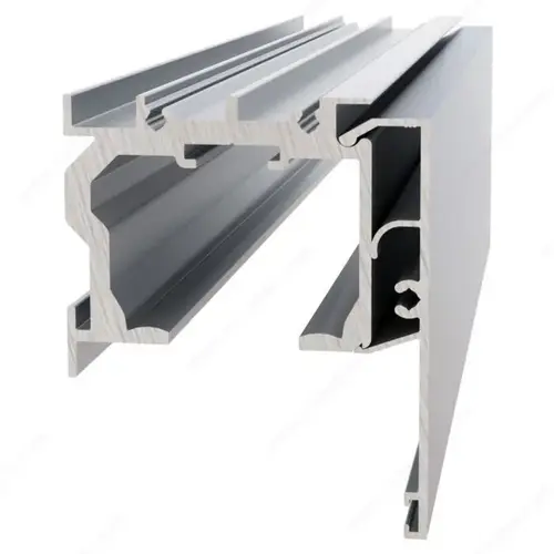 6' CS CaviTrack Side Mount Kit with Fascia and End Caps for 1-3/8" to 1-3/4" Door Natural Anodized Aluminum Finish