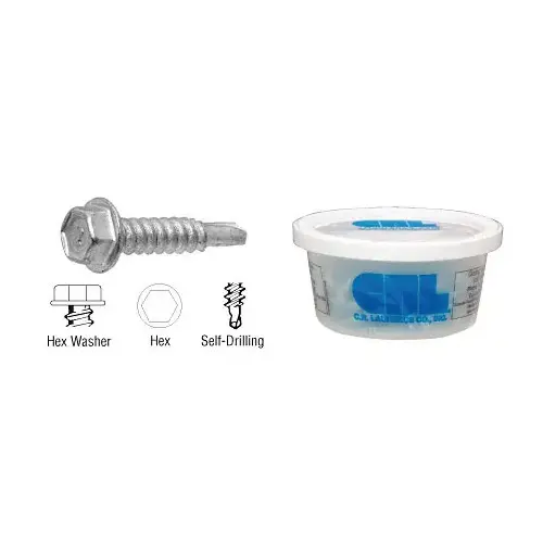 1/4-14 x 1" Self-Drilling Hex Washer Head #3 Screws - pack of 50