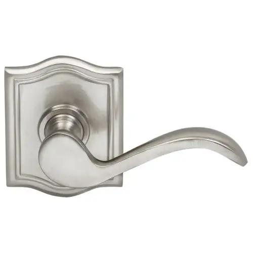 895 Lever with Arched Rose Passage Lever with 2-3/8" Backset, Full Lip Strike Satin Nickel Finish 895 Lever with Arched Rose Passage Lever with 2-3/8" Backset, Full Lip Strike Satin Nickel Finish