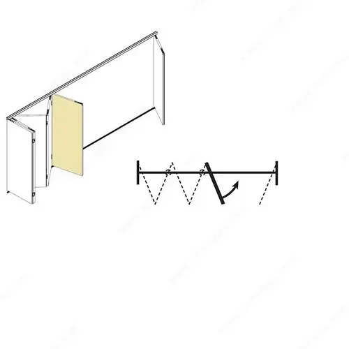 Pivot Door Set for Folded Stack - Hawa Variofold/Centerfold 80H Pivot Door Set for Folded Stack - Hawa Variofold/Centerfold 80H