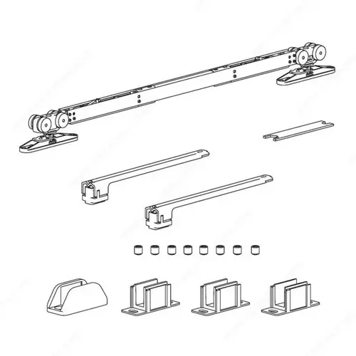 Terno Vetro 40 Hardware Set with Two-Way Soft-Close