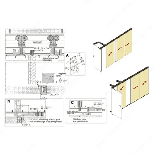 HAWA VARIOTEC 150H Sliding Door System with Guide for 1 Door HAWA VARIOTEC 150H Sliding Door System with Guide for 1 Door