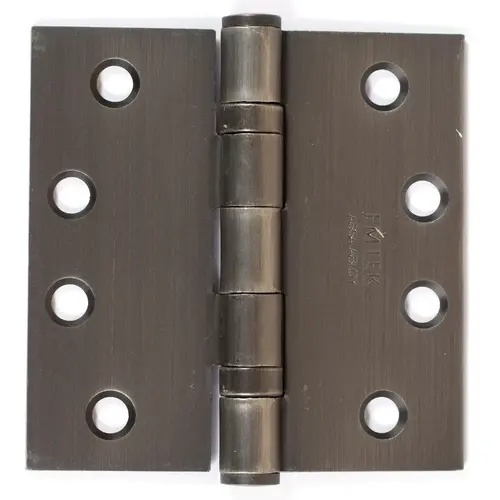 4" X 4" Square Steel Heavy Duty Ball Bearing Hinge Antique Nickel Finish Pair 4" X 4" Square Steel Heavy Duty Ball Bearing Hinge Antique Nickel Finish Pair
