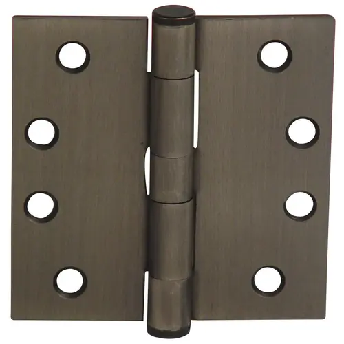 4-1/2" X 4-1/2" Square Steel Heavy Duty Ball Bearing Hinge Medium Bronze Finish Pair 4-1/2" X 4-1/2" Square Steel Heavy Duty Ball Bearing Hinge Medium Bronze Finish Pair