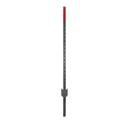 T Fence Post w/out Clips - 5 ft / Gray & Red