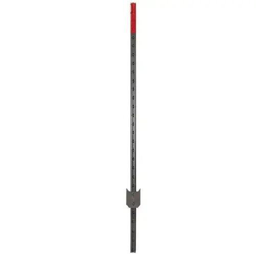 T Fence Post w/out Clips - 6 ft / Gray & Red - pack of 5