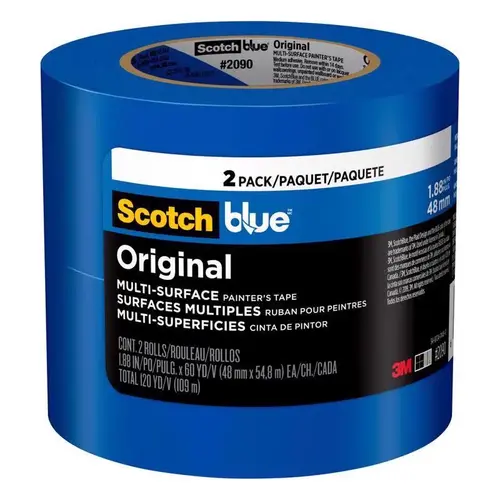 Painter's Tape 1.88" W X 60 yd L Blue Medium Strength Blue Painter's Tape 1.88" W X 60 yd L Blue Medium Strength Blue