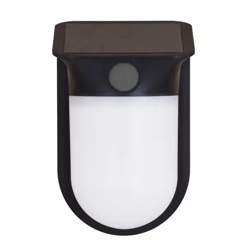 Security Wall Light Motion-Sensing Solar Powered LED Black Black
