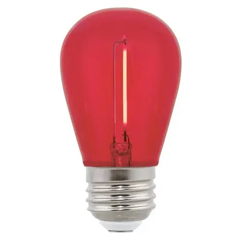 LED Bulb Edison Style S14 E26 (Medium) Red 40 Watt Equivalence Clear LED Bulb Edison Style S14 E26 (Medium) Red 40 Watt Equivalence Clear