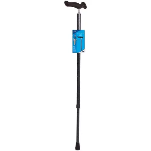 Comfort Grip Walking Cane Carbon Gray Aluminum/Plastic 37" H X 4" L Carbon Gray