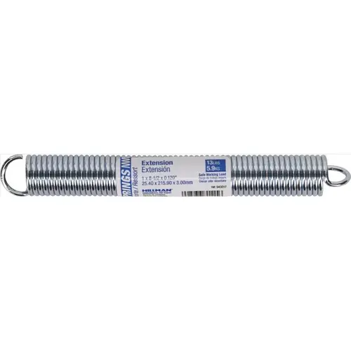 Spring 8.5" L X 1" D Extension Zinc-Plated