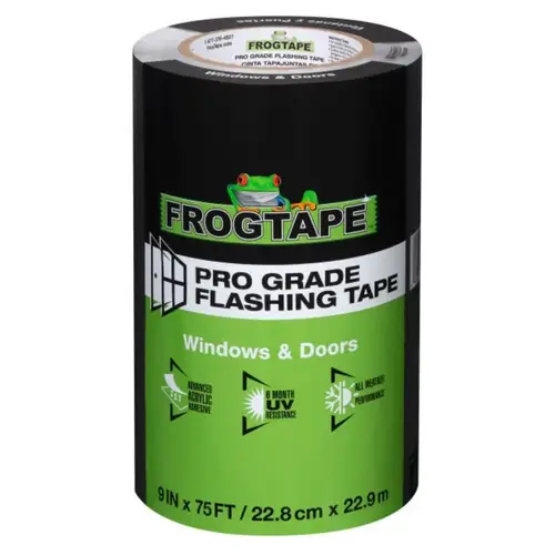 Flashing Tape Pro Grade 9" W X 75 ft. L Tape Black Black - pack of 4 Flashing Tape Pro Grade 9" W X 75 ft. L Tape Black Black - pack of 4