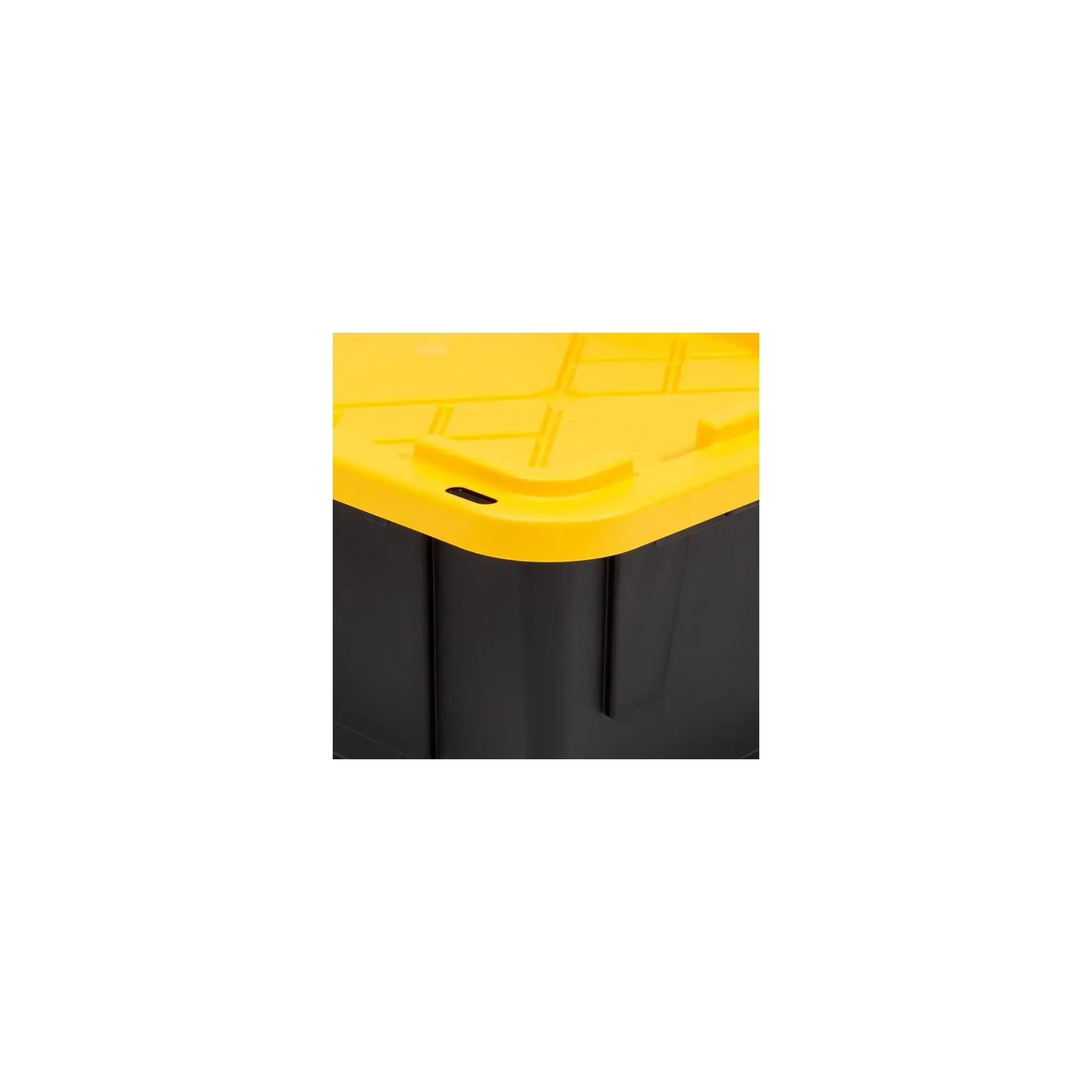 Greenmade 772641 Snap Lock Storage Box 15 gal Black/Yellow
