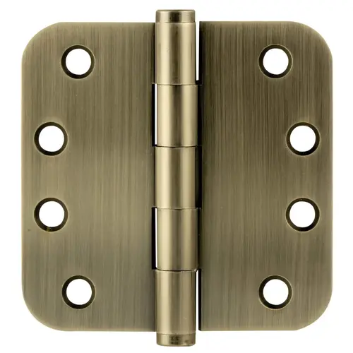 4" X 4" 5/8" Radius Solid Brass Heavy Duty Hinge Antique Nickel Finish Pair 4" X 4" 5/8" Radius Solid Brass Heavy Duty Hinge Antique Nickel Finish Pair