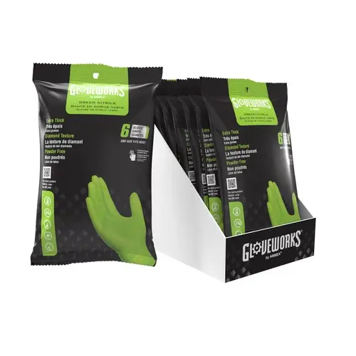 Disposable Gloves Nitrile One Size Fits Most Green Powder Free Green