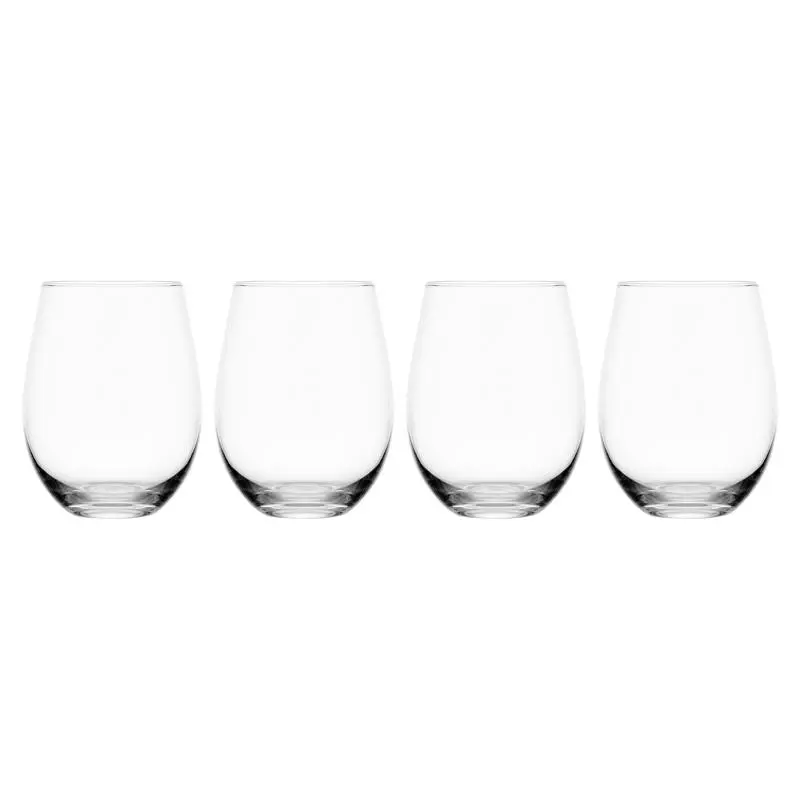 LIFETIME BRANDS Stemless Wine Glass Mikasa 18 oz Clear Glass Lana Clear 5316312