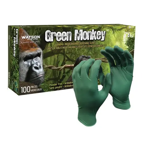 Disposable Gloves Green Monkey S Landfill Biodegradable Nitrile Green Green