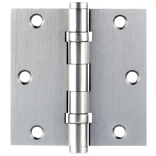 3-1/2" X 3-1/2" Square Solid Brass Heavy Duty Ball Bearing Hinge Satin Nickel Finish Pair 3-1/2" X 3-1/2" Square Solid Brass Heavy Duty Ball Bearing Hinge Satin Nickel Finish Pair