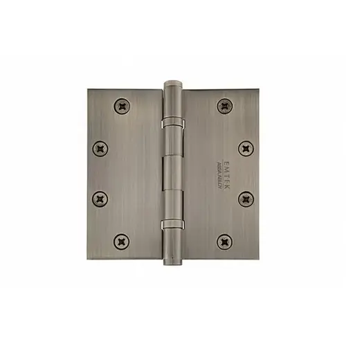 5 X 5 Square Solid Brass Heavy Duty Ball Bearing Hinge Antique Nickel Finish Pair 5 X 5 Square Solid Brass Heavy Duty Ball Bearing Hinge Antique Nickel Finish Pair