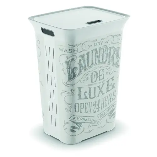 Clothes Hamper White Plastic White - pack of 4