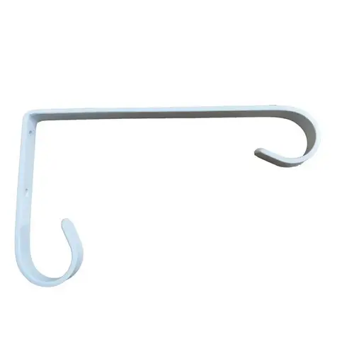 Plant Hook White Steel 6" H Basic Powder Coated