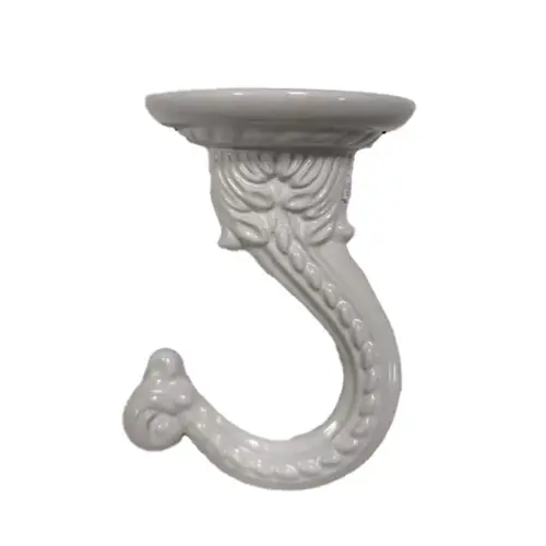 Swag Hook White Zinc 2" H Sturdy White