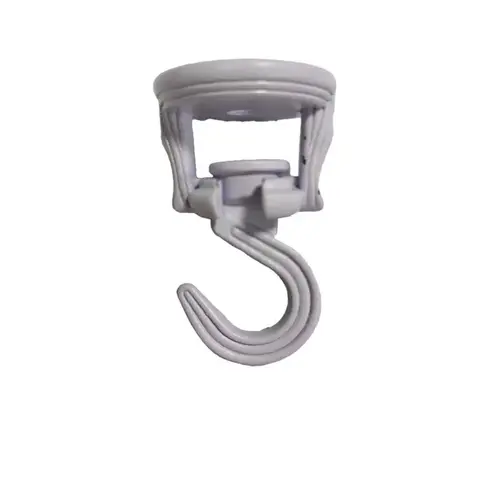 Swag Hook White Zinc 3.56" H Swivel Powder Coated