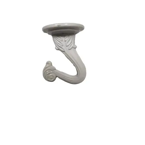 Swag Hook White Zinc 1.5" H Sturdy Powder Coated