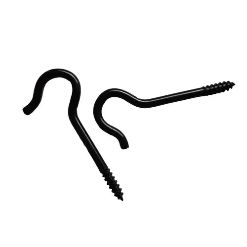 Swag Hook Black Steel 2.5" H Sturdy Black Swag Hook Black Steel 2.5" H Sturdy Black