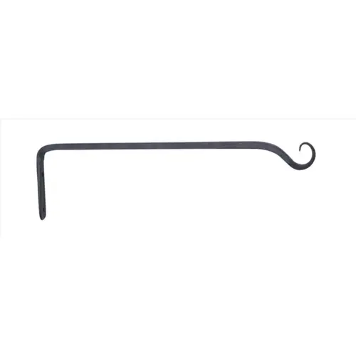 Plant Hook Black Wrought Iron 15" H Forged Straight Powder Coated