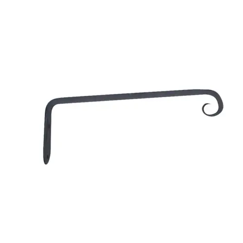 Plant Hook Black Wrought Iron 10" H Forged Straight Powder Coated