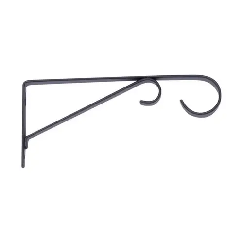 Plant Hook Black Steel 9" H Straight with Loop Powder Coated Plant Hook Black Steel 9" H Straight with Loop Powder Coated
