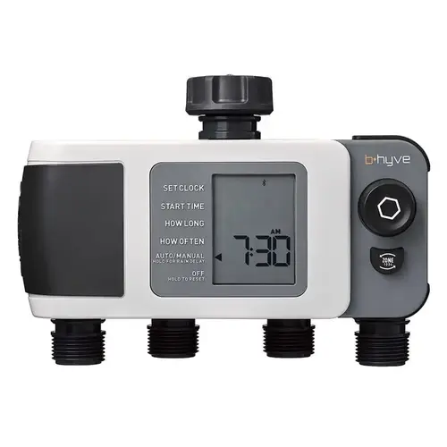 Sprinkler Timer B-hyve Programmable 4 Zone Black/Gray