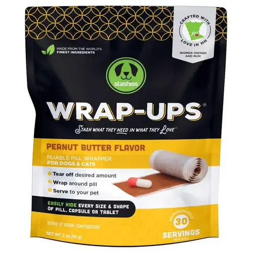 Pill Pockets Wrap-Ups Peanut Butter Grain Free For Dogs 2 oz