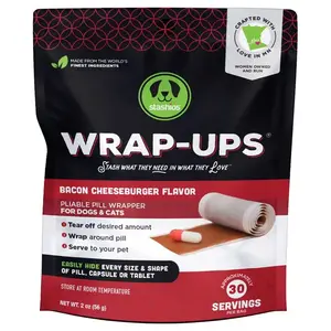 Stashios PSD-WUBC Pill Pockets Wrap-Ups Bacon Cheeseburger Grain Free For Dogs 2 oz