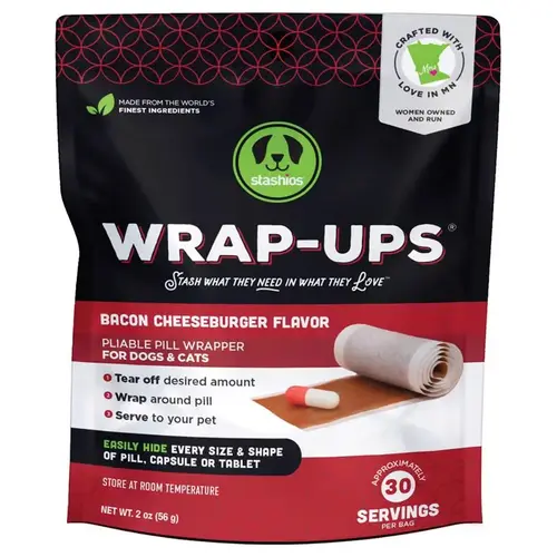 Pill Pockets Wrap-Ups Bacon Cheeseburger Grain Free For Dogs 2 oz