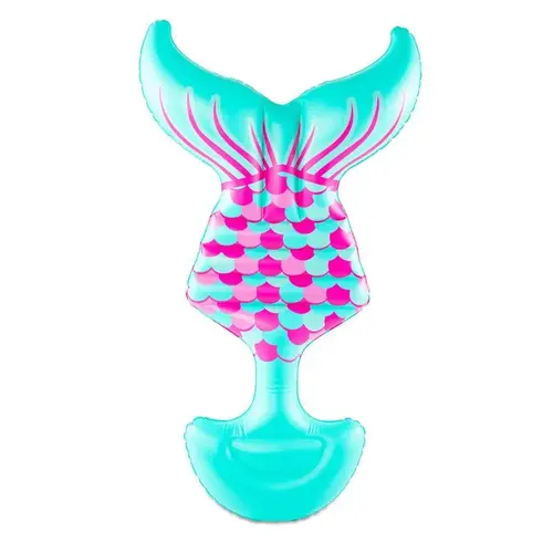 Pool Float Blue/Pink PVC/Vinyl Inflatable Mermaid Tail Saddle Seat Blue/Pink