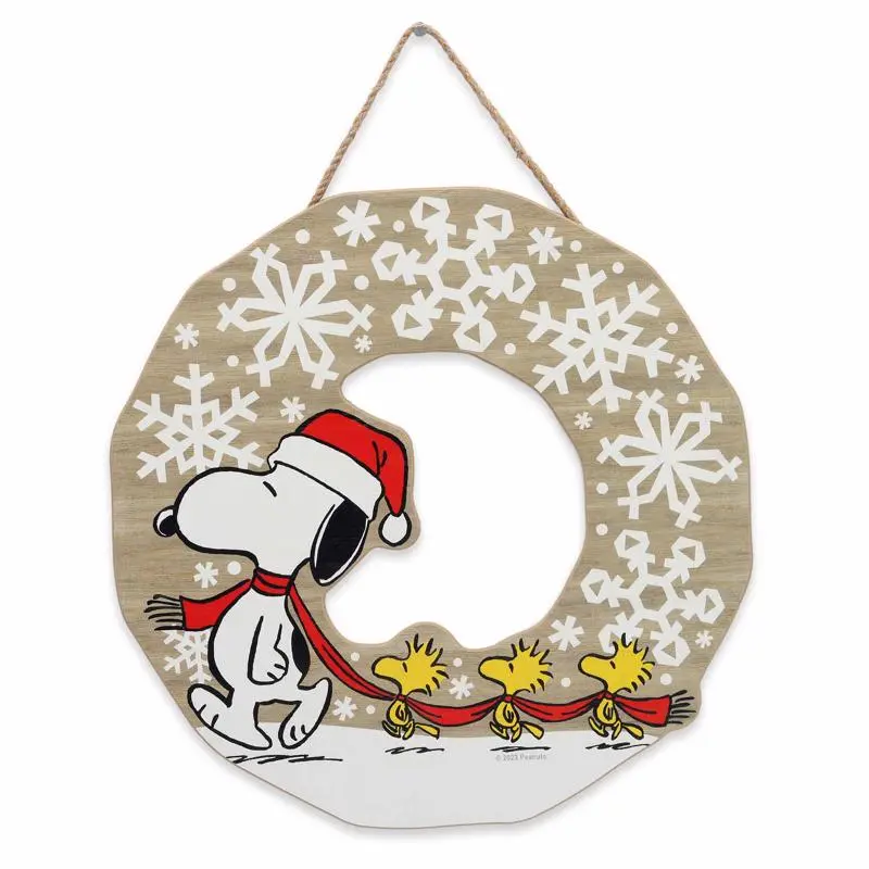 OPEN ROAD BRANDS LLC Hanging Wall Decor Peanuts Snoopy and Woodstock Snowflake Wreath Christmas MDF Wood Multicolored - pack of 4 90219362-XCP4 OPEN ROAD BRANDS LLC Hanging Wall Decor Peanuts Snoopy and Woodstock Snowflake Wreath Christmas MDF Wood Multicolored - pack of 4 90219362-XCP4