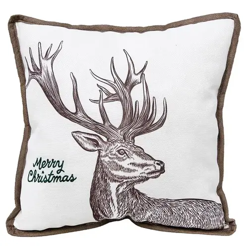 Pillow Home Merry Christmas Deer 16" - pack of 4